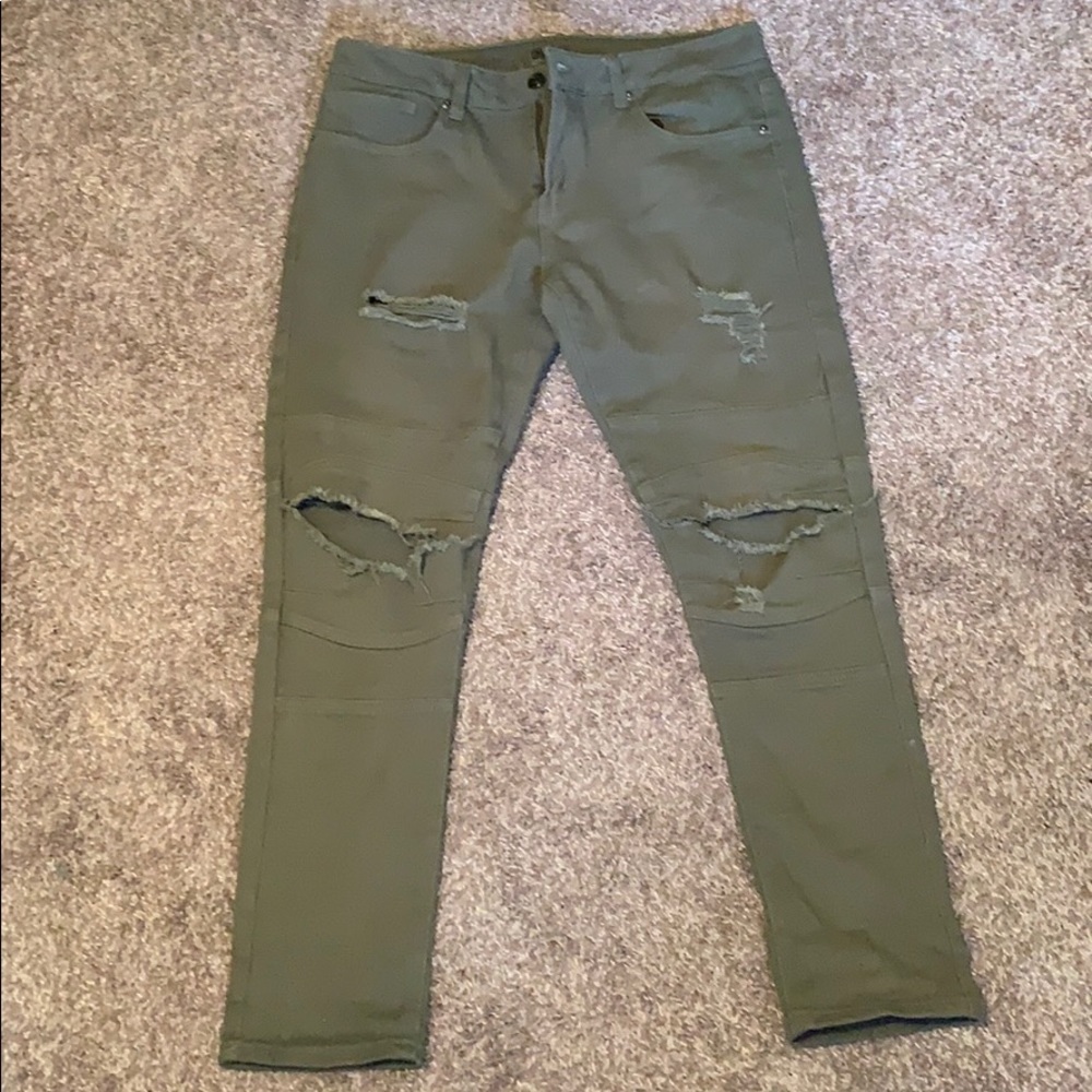 Olive Black Pants